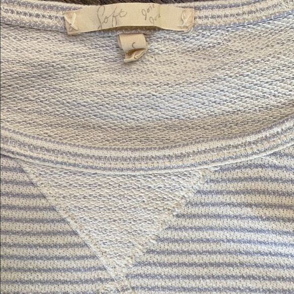 Soft joie Rolled Cuff Altair Sweater Blue/ Cream - Picture 6 of 6
